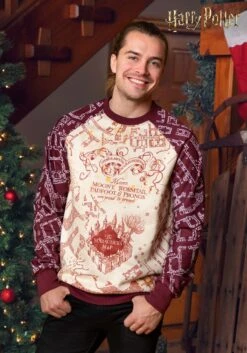 Harry Potter Marauder's Map Sweatshirt For Adults -Halloween Costumes hp marauders map sweater alt 9