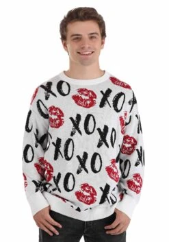 Hugs And Kisses Valentine's Day Adult Sweater 13 Hugs And Kisses Valentine's Day Adult Sweater -Halloween Costumes hugs and kisses valentines day sweater alt 10