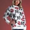 Hugs And Kisses Valentine's Day Adult Sweater 1 Hugs And Kisses Valentine's Day Adult Sweater -Halloween Costumes hugs and kisses valentines day sweater for adults 0