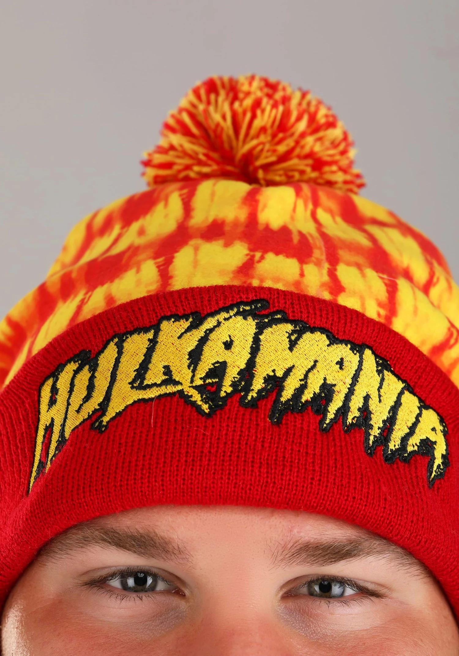 WWE Adult Hulk Hogan Hulkamania Knit Hat 5 WWE Adult Hulk Hogan Hulkamania Knit Hat - Image 3