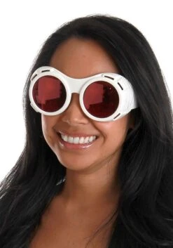 Adult White/Red Hyper Vision Goggles | Mad Scientist Accessories