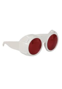 Adult White/Red Hyper Vision Goggles | Mad Scientist Accessories -Halloween Costumes hyper vision goggles white red alt 3