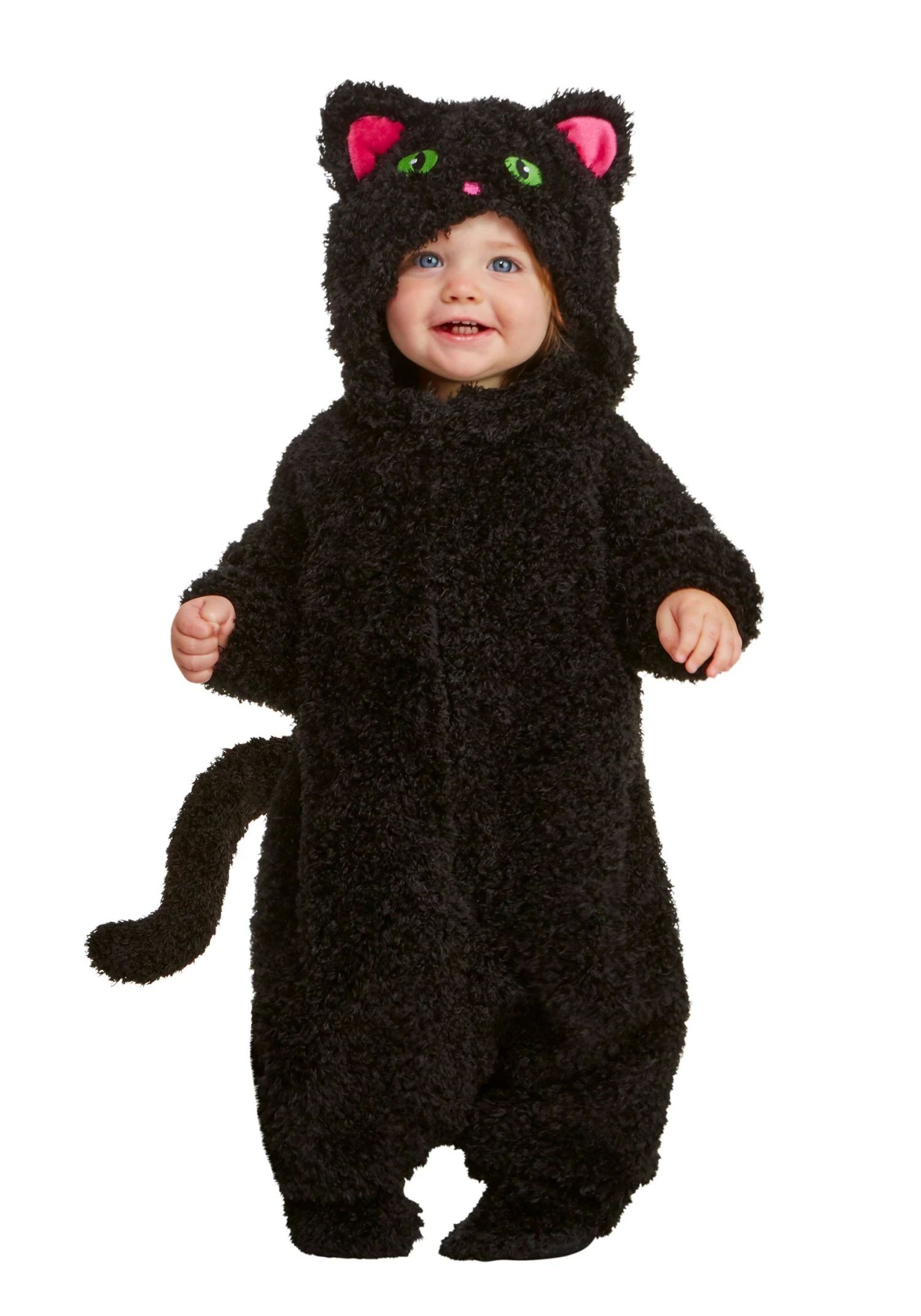 Fuzzy Black Cat Costume For Infants 3 Fuzzy Black Cat Costume For Infants