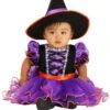 Purple Ribbon Witch Costume For Infants