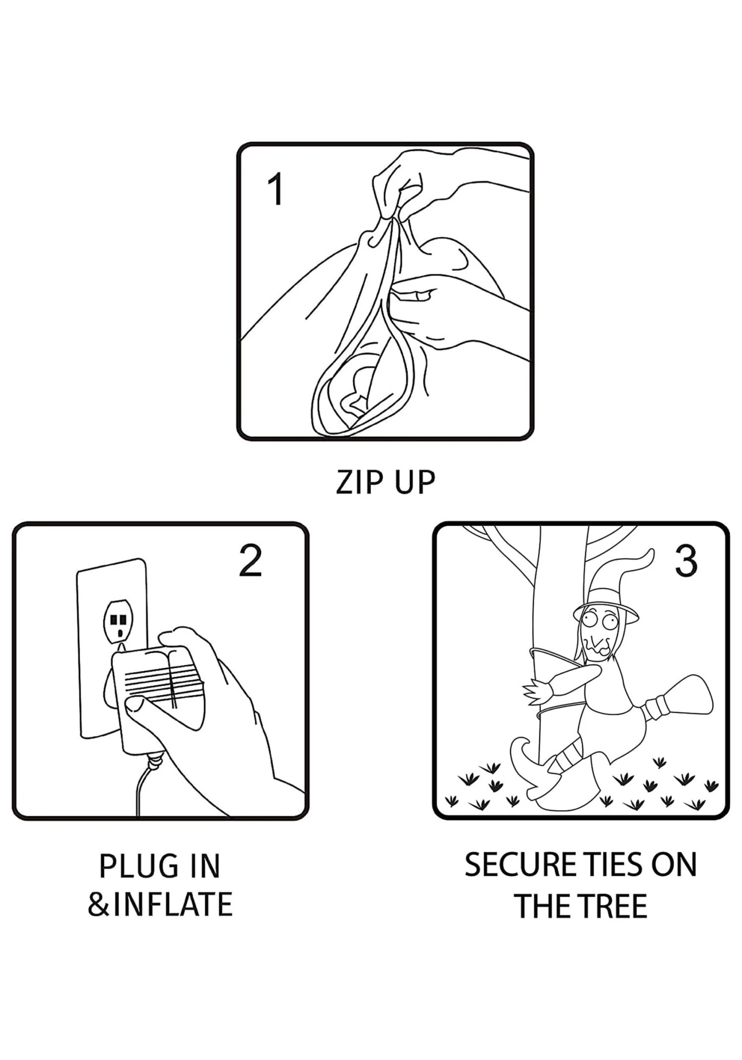 Inflatable 4FT Crashing Witch On A Tree Decoration 5 Inflatable 4FT Crashing Witch On A Tree Decoration - Image 3