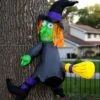 Inflatable 4FT Crashing Witch On A Tree Decoration -Halloween Costumes inflatable 4 ft crashing witch on a tree decoration