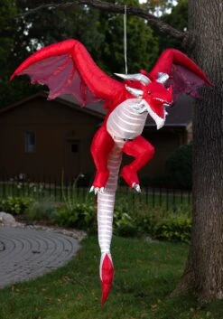 Inflatable 5FT Flying Red Dragon Prop Decoration