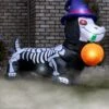 5FT Inflatable Wiener Dog Skeleton Prop Decoration -Halloween Costumes inflatable 5 ft weiner dog skeleton 0
