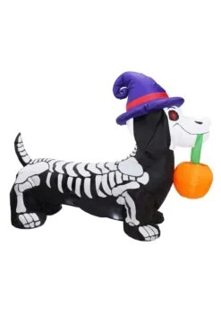 5FT Inflatable Wiener Dog Skeleton Prop Decoration -Halloween Costumes inflatable 5 ft wiener dog skeleton decoration alt 2