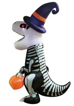 8FT Inflatable Skeleton T-Rex Halloween Decoration 9 8FT Inflatable Skeleton T-Rex Halloween Decoration -Halloween Costumes inflatable 8 ft skeleton t rex decoration alt 2