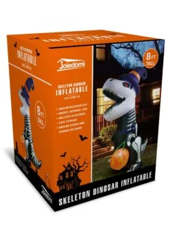 8FT Inflatable Skeleton T-Rex Halloween Decoration 11 8FT Inflatable Skeleton T-Rex Halloween Decoration -Halloween Costumes inflatable 8 ft skeleton t rex decoration alt 4