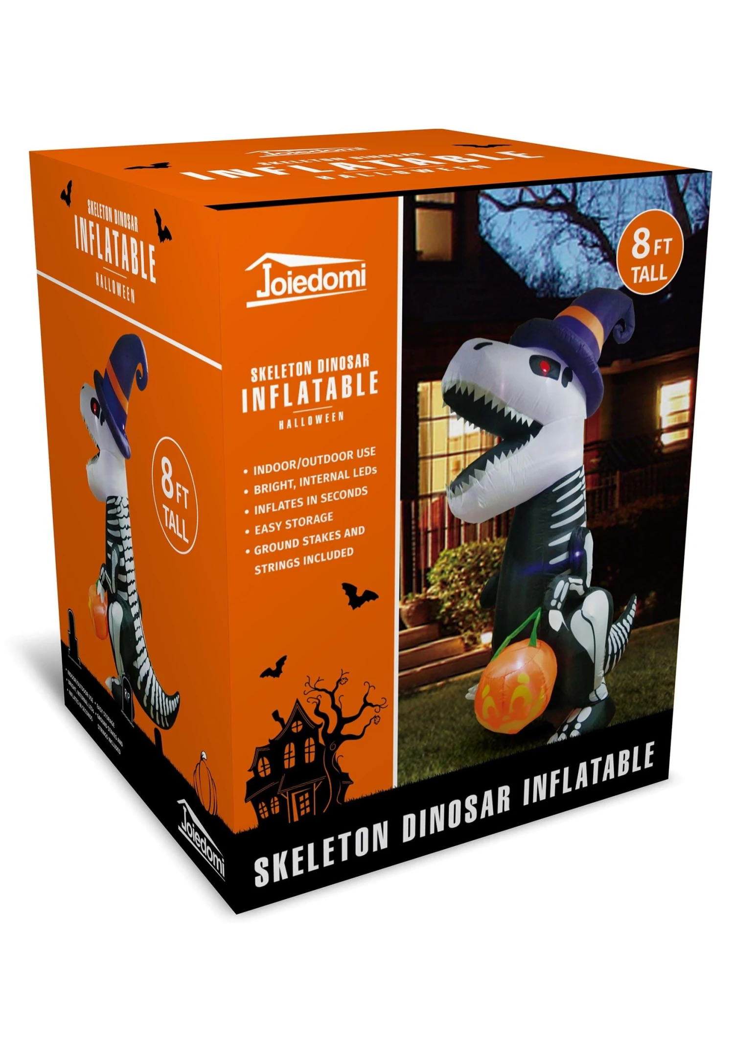 8FT Inflatable Skeleton T-Rex Halloween Decoration 7 8FT Inflatable Skeleton T-Rex Halloween Decoration - Image 5