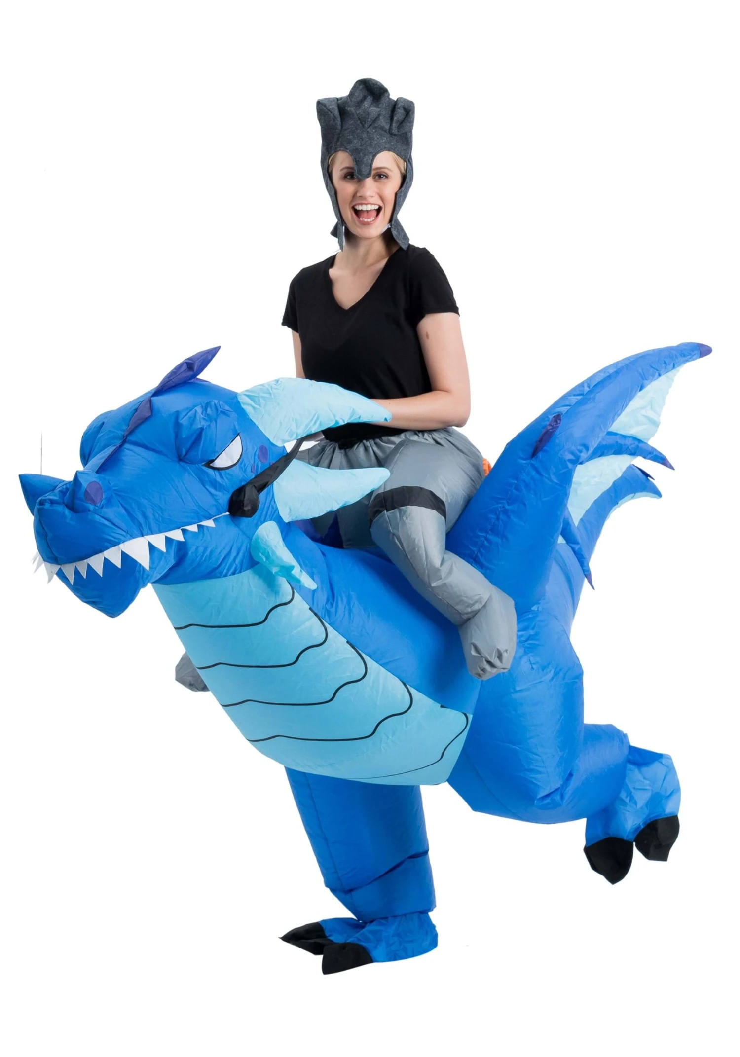 Inflatable Blue Dragon Ride-On Costume For Adults 7 Inflatable Blue Dragon Ride-On Costume For Adults - Image 5