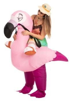 Inflatable Flamingo Ride-On Adult Costume -Halloween Costumes inflatable adult flamingo ride on costume alt 4