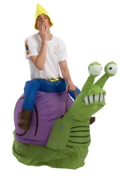 Inflatable Grumpy Snail Ride-On Costume For Adults -Halloween Costumes inflatable adult grumpy snail ride on costume alt 3
