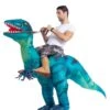 Adult Inflatable Raptor Ride-On Costume -Halloween Costumes inflatable adult raptor ride on costume