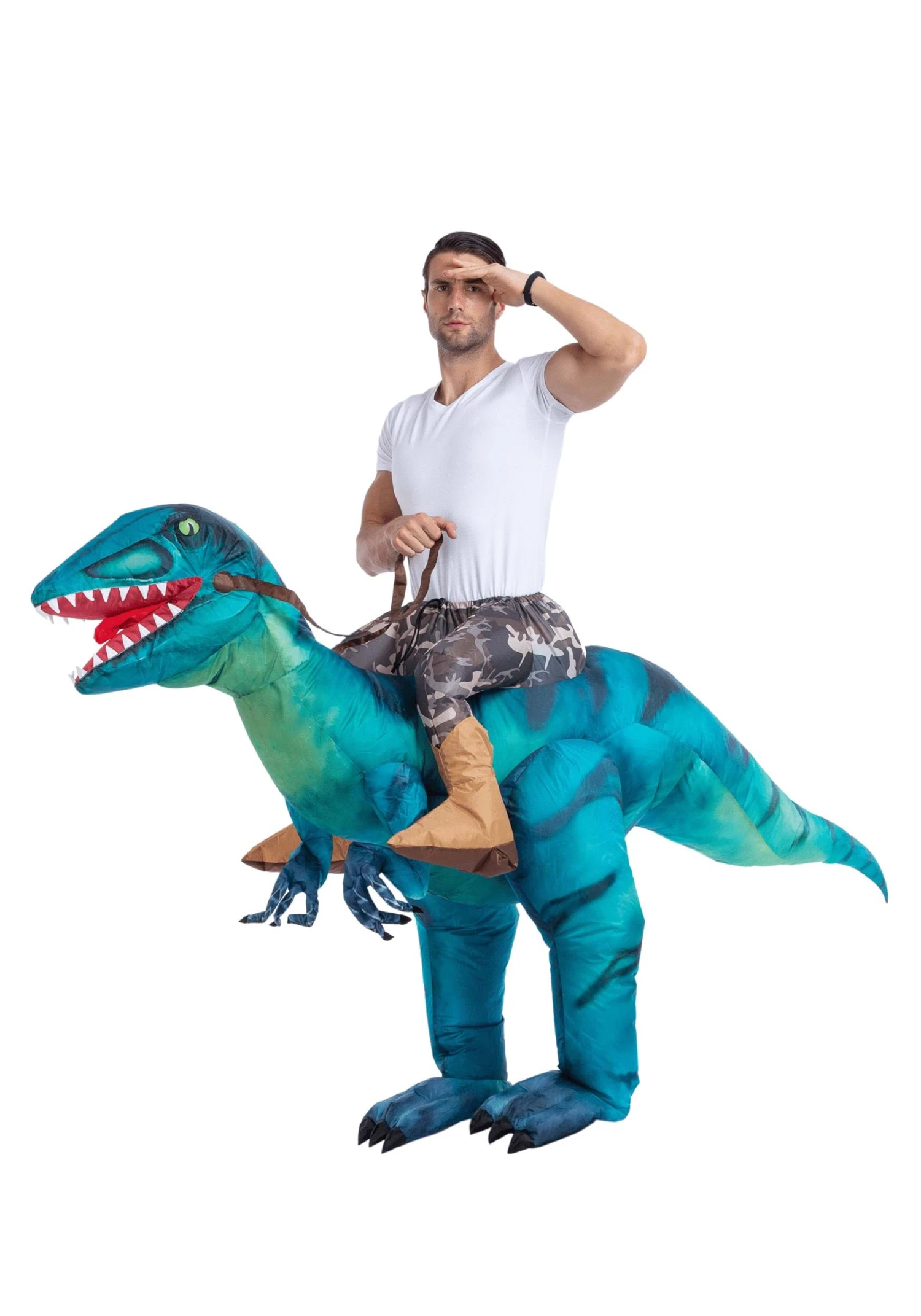 Adult Inflatable Raptor Ride-On Costume 4 Adult Inflatable Raptor Ride-On Costume - Image 2
