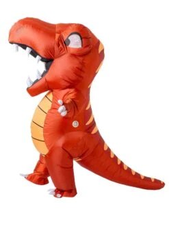 Inflatable Red Dinosaur Costume For Adults -Halloween Costumes inflatable adult red dino costume alt 2