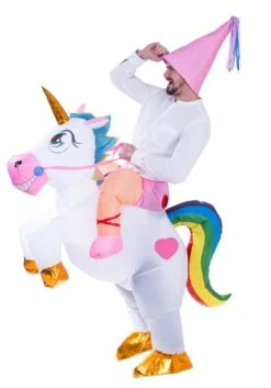 Inflatable Unicorn Ride-On Costume -Halloween Costumes inflatable adult unicorn ride on costume alt 1