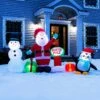 North Pole Holiday Scene Inflatable Decoration
