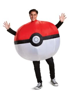 Disguise Adult Pokémon Inflatable Poké Ball Costume 9 Disguise Adult Pokémon Inflatable Poké Ball Costume -Halloween Costumes inflatable poke ball adult costume alt 2
