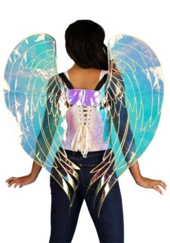 Iridescent Costume Angel Wings For Adults