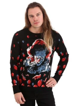 IT (2019) Pennywise Adult Halloween Sweater -Halloween Costumes it 2019 pennywise halloween sweater for adults alt 3
