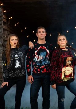 IT (2019) Pennywise Adult Halloween Sweater -Halloween Costumes it 2019 pennywise halloween sweater for adults alt 9
