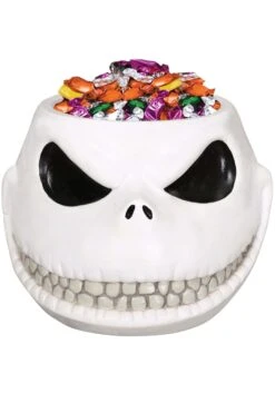 Disney Jack Skellington Head Candy Bowl Decoration