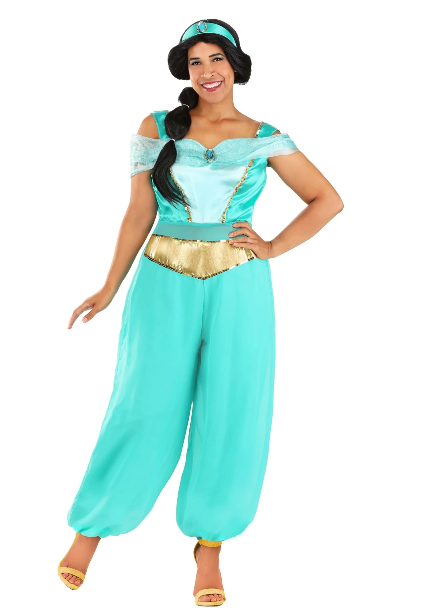 Disguise Deluxe Disney Aladdin Jasmine Women's Costume 4 Disguise Deluxe Disney Aladdin Jasmine Women's Costume - Image 2