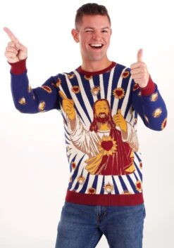 Jay And Silent Bob Buddy Christ Jesus Ugly Christmas Sweater 11 Jay And Silent Bob Buddy Christ Jesus Ugly Christmas Sweater -Halloween Costumes jay and silent bob buddy christ ugly sweater alt 1