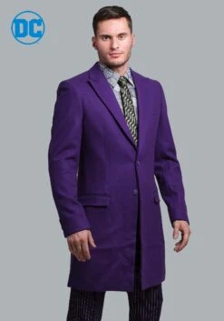 Authentic Joker The Dark Knight Slim Fit Suit Overcoat