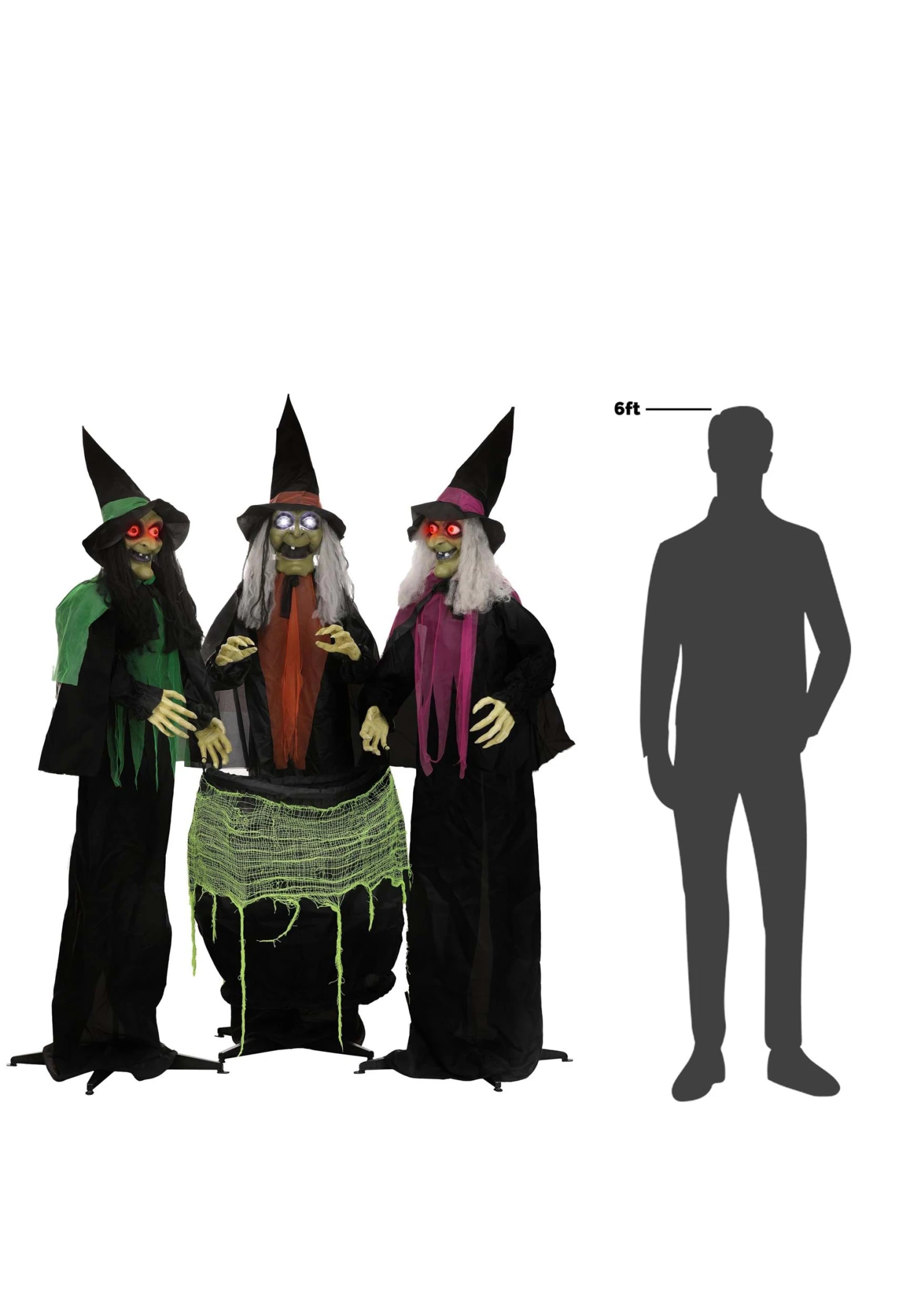 6.25FT Judy, Jody, And Julie Coven Of Witches Animated Decoration - Scream Saver 12 6.25FT Judy, Jody, And Julie Coven Of Witches Animated Decoration - Scream Saver - Image 10