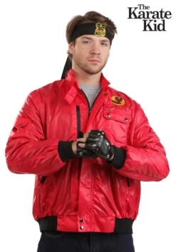 Adult Karate Kid Red Cobra Kai Costume Jacket