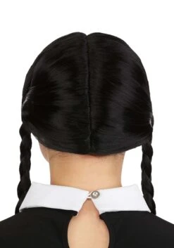 Girl's 1960s Wednesday Addams Costume Wig 5 Girl's 1960s Wednesday Addams Costume Wig -Halloween Costumes kids 1960s wednesday addams costume wig alt 1