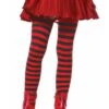 LEG AVENUE Girl's Black And Red Striped Costume Tights 2 LEG AVENUE Girl's Black And Red Striped Costume Tights -Halloween Costumes kids black and red striped tights upd