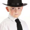Black Gangster Costume Hat For Kids 2 Black Gangster Costume Hat For Kids -Halloween Costumes kids black gangster costume hat