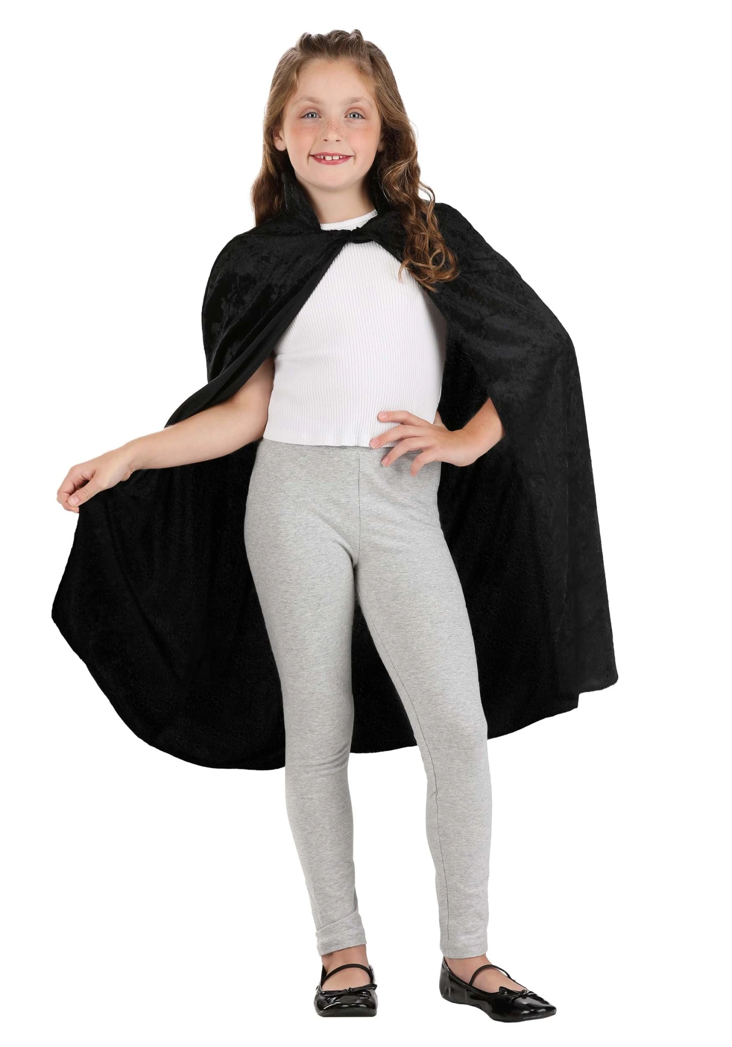 Black Velveteen Cape For Kids 3 Black Velveteen Cape For Kids