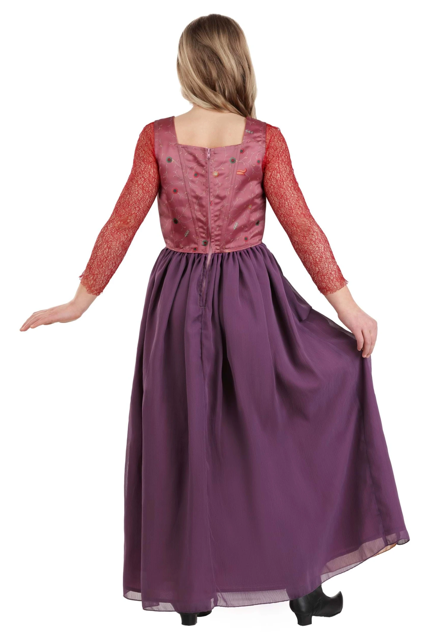 Deluxe Disney Hocus Pocus Girl's Sarah Sanderson Costume 4 Deluxe Disney Hocus Pocus Girl's Sarah Sanderson Costume - Image 2