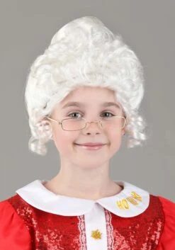 Deluxe Mrs. Claus Wig For Kids