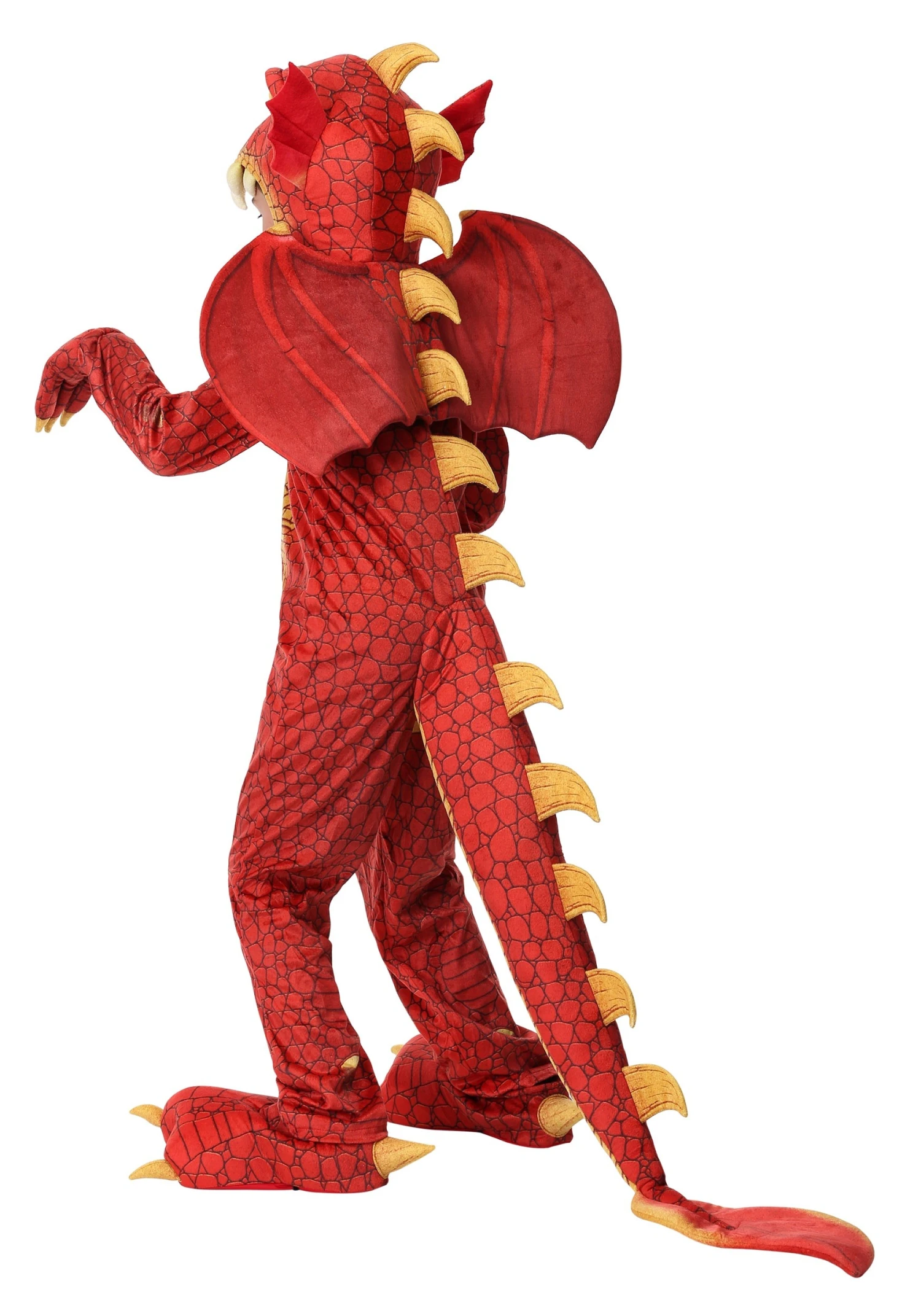 Deluxe Red Dragon Kid's Costume 4 Deluxe Red Dragon Kid's Costume - Image 2