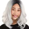 Girl's Gray Bob Costume Wig 1 Girl's Gray Bob Costume Wig -Halloween Costumes kids gray bob wig
