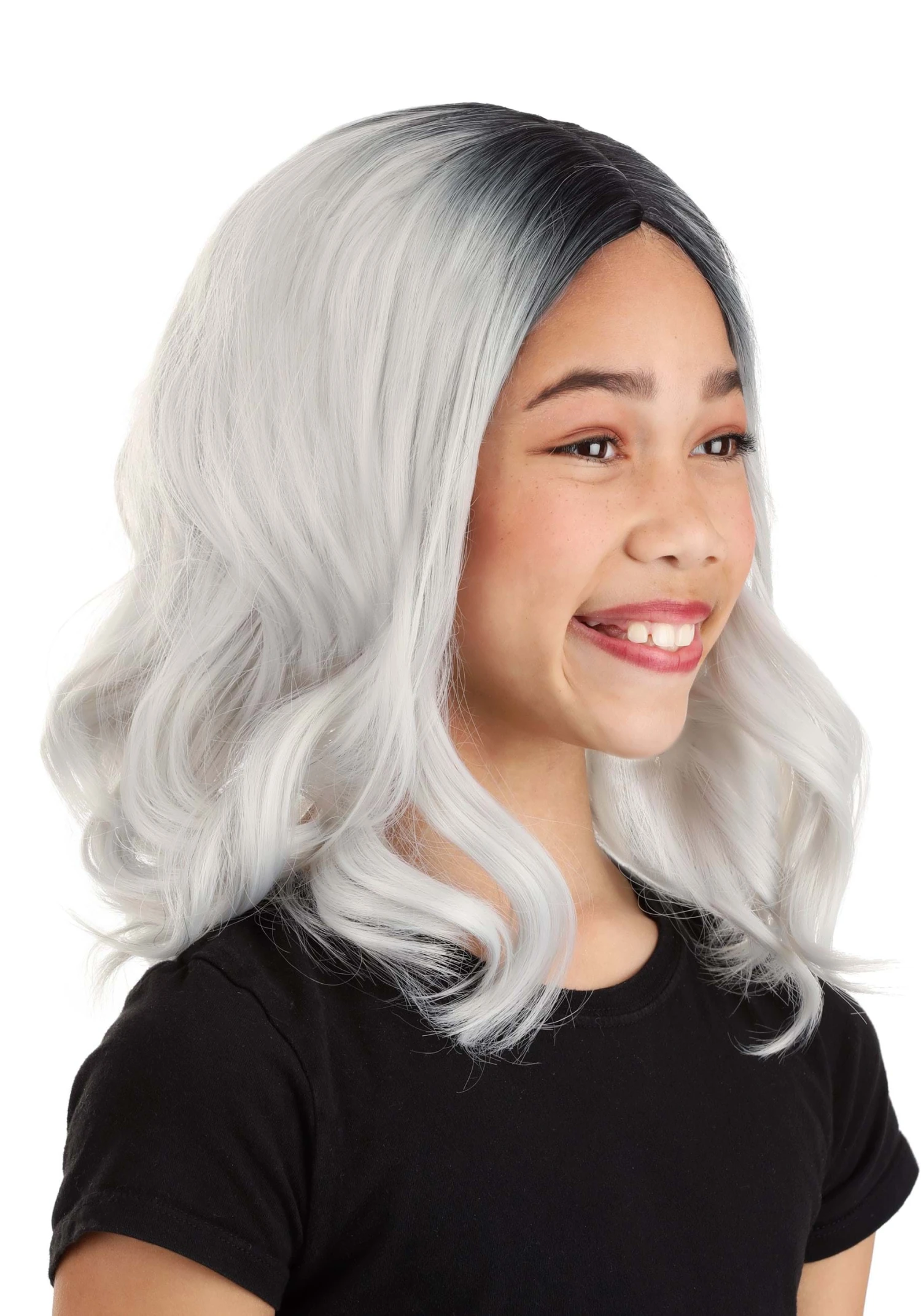 Girl's Gray Bob Costume Wig 5 Girl's Gray Bob Costume Wig - Image 3