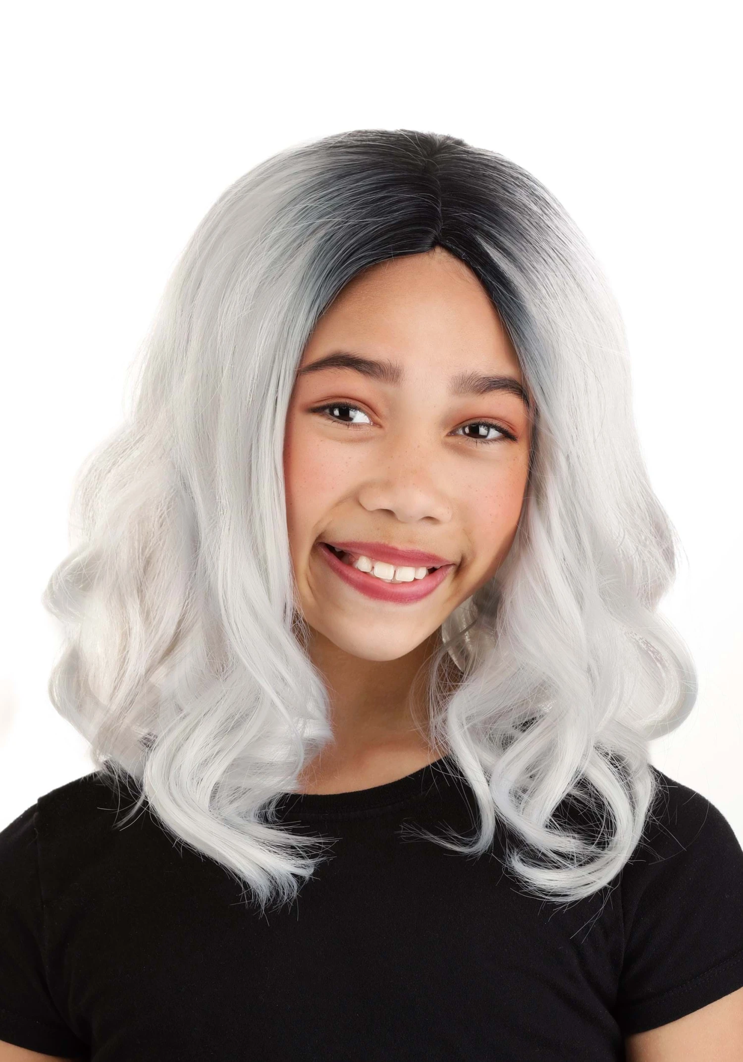 Girl's Gray Bob Costume Wig 3 Girl's Gray Bob Costume Wig