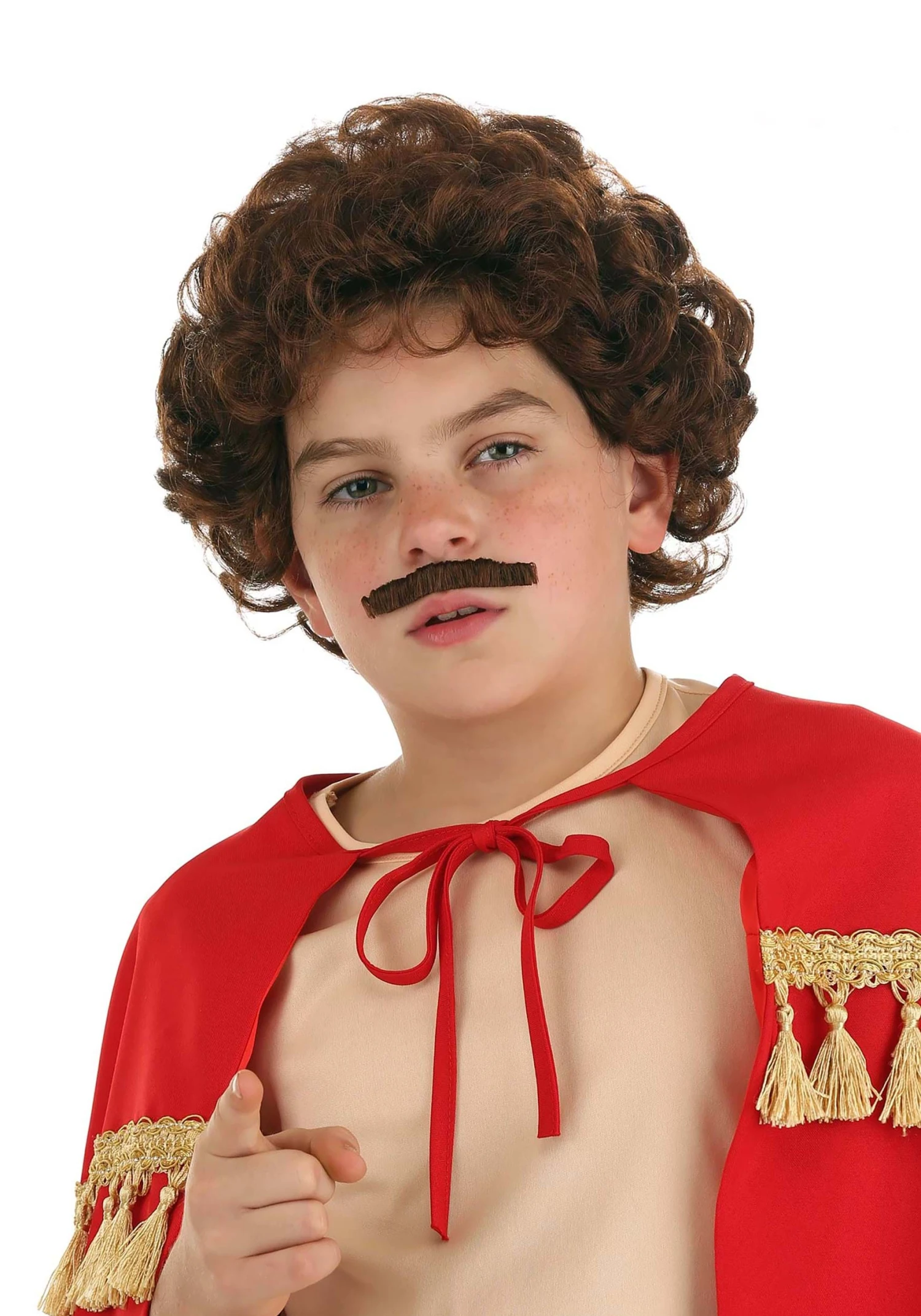 Lovable Luchador Kid's Wig And Mustache Costume Kit 3 Lovable Luchador Kid's Wig And Mustache Costume Kit