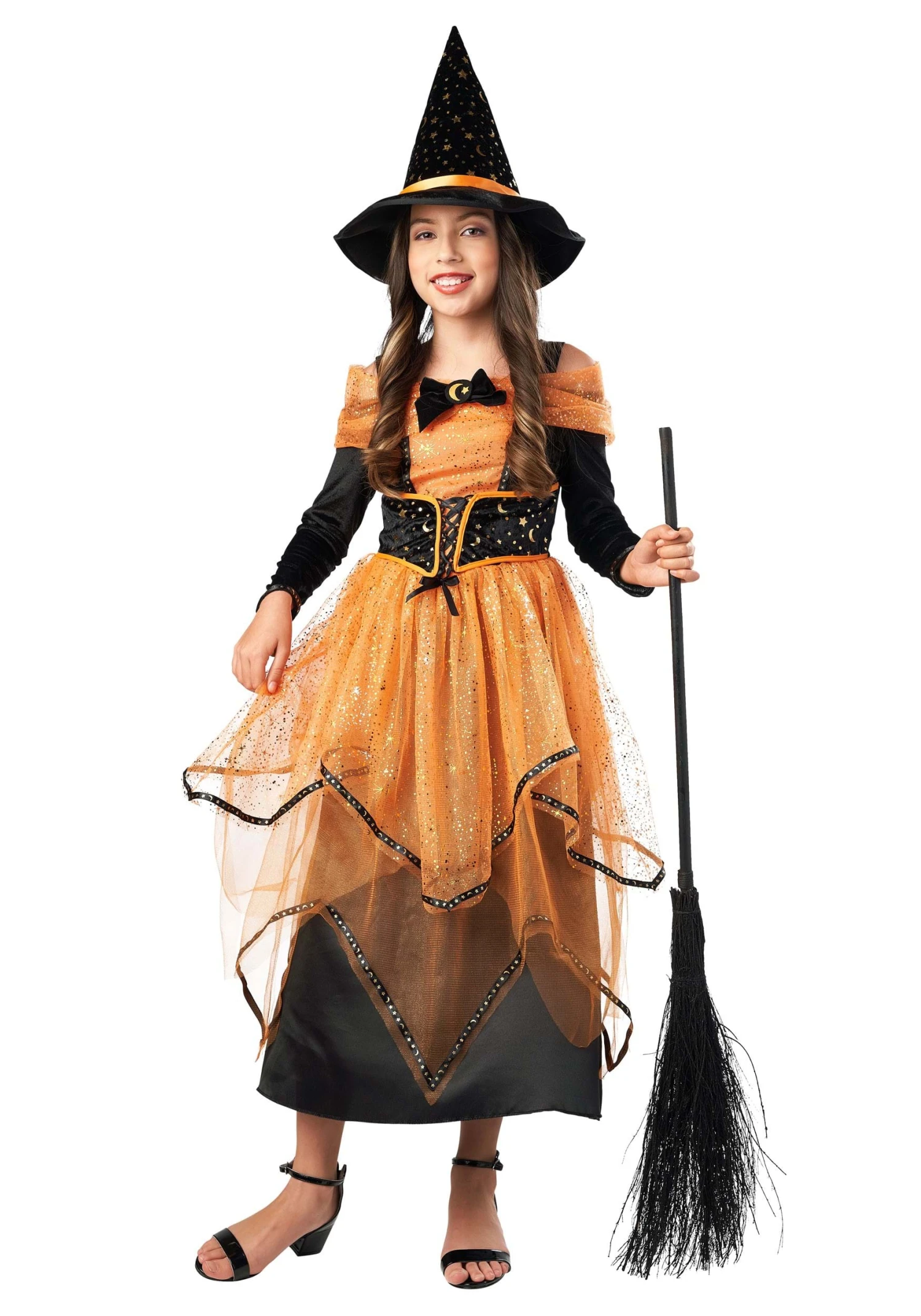 Kid's Midnight Pumpkin Patch Witch Costume 3 Kid's Midnight Pumpkin Patch Witch Costume