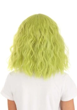Mossy Green Wavy Wig For Girls 5 Mossy Green Wavy Wig For Girls -Halloween Costumes kids mossy green wavy wig alt 1