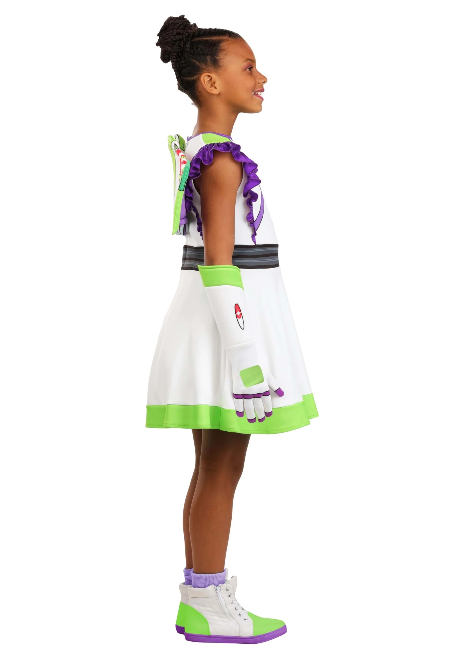 Girl's Pixar Toy Story Buzz Lightyear Costume Dress 6 Girl's Pixar Toy Story Buzz Lightyear Costume Dress - Image 4