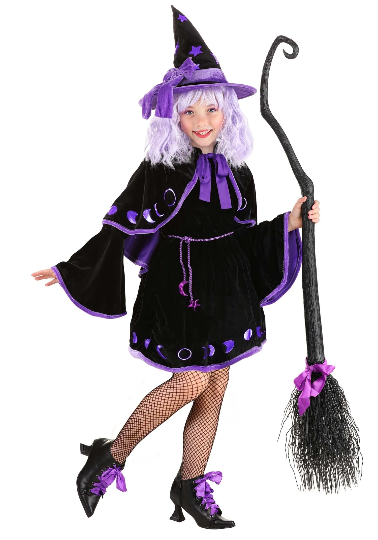 Purple Star Kid's Witch Costume 3 Purple Star Kid's Witch Costume