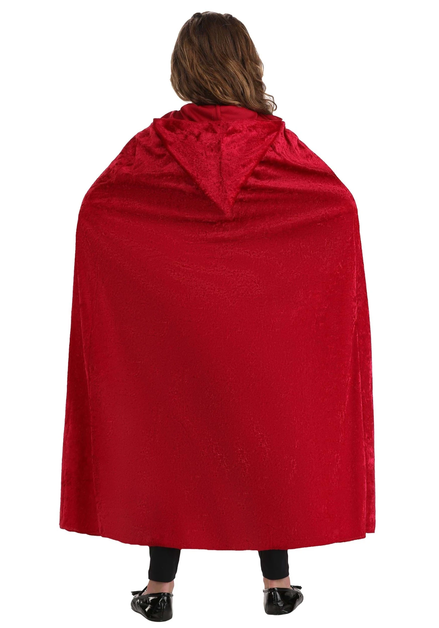 Red Velvet Hooded Cape For Kids 5 Red Velvet Hooded Cape For Kids - Image 3
